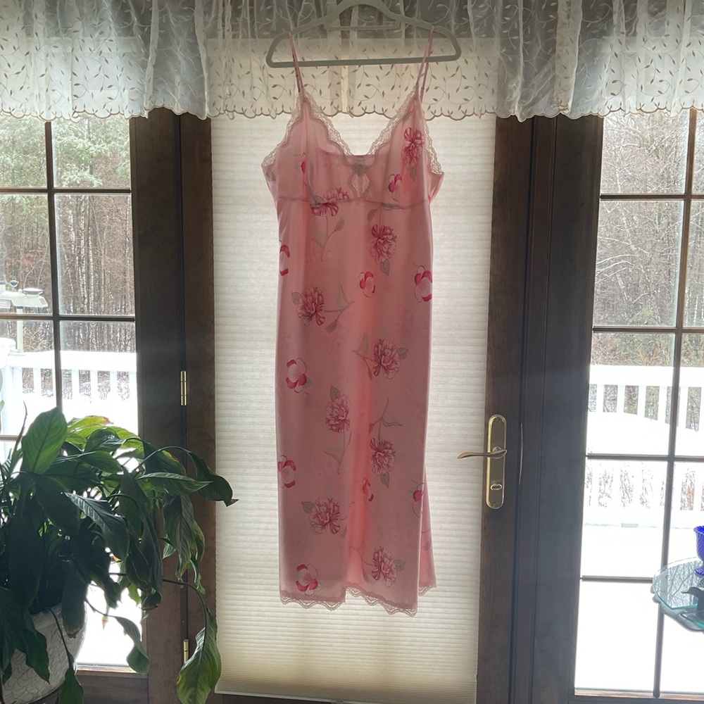 Gilligan & O'Malley Pink Floral Night Slip